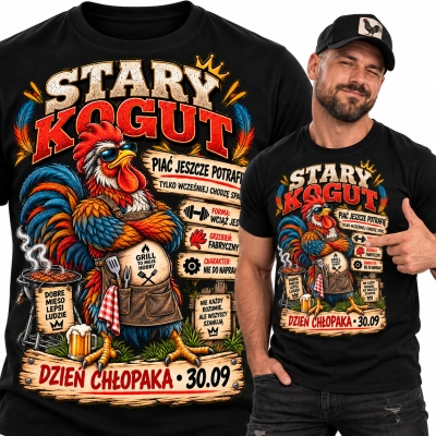 KOSZULKA DZIEŃ CHŁOPAKA STARY KOGUT